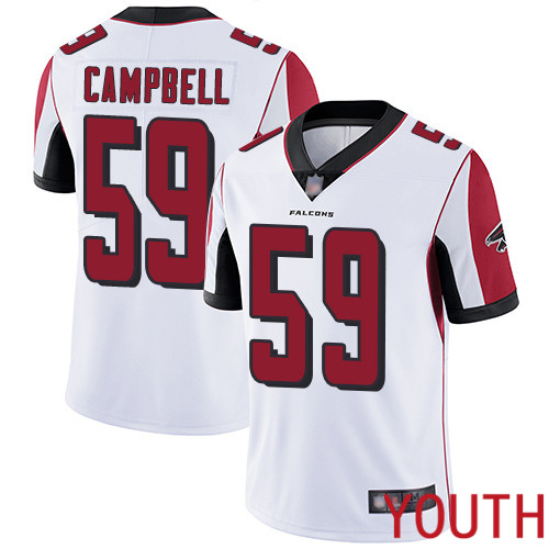 Atlanta Falcons Limited White Youth De Vondre Campbell Road Jersey NFL Football #59 Vapor Untouchable->youth nfl jersey->Youth Jersey